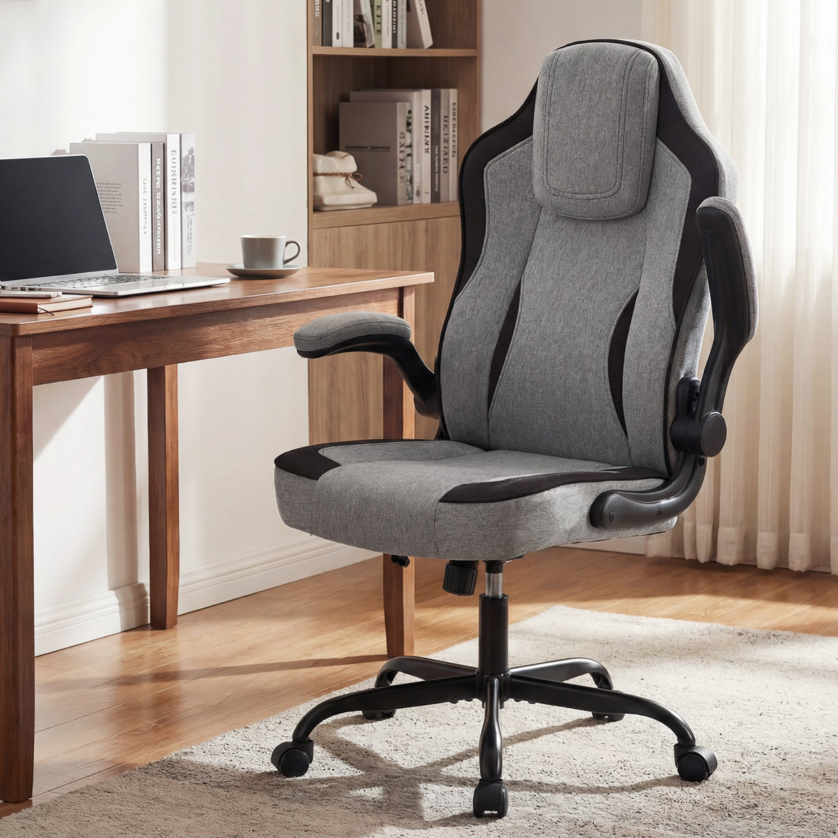 Ergonomic Computer Office Chair with 90Â° Flip-up Armrests