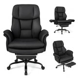 Ergonomic Cross Legged Office Chair Big and Tall Executive Chair with Retractable Footrest