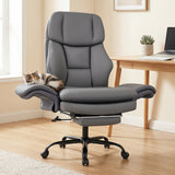 Ergonomic Cross Legged Office Chair Big and Tall Executive Chair with Retractable Footrest