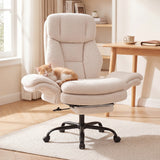 Ergonomic Cross Legged Office Chair Big and Tall Executive Chair with Retractable Footrest