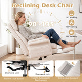 Ergonomic Cross Legged Office Chair Big and Tall Executive Chair with Retractable Footrest