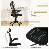 Ergonomic Mesh Office Chair with Adjustable Height for Home Office-Black