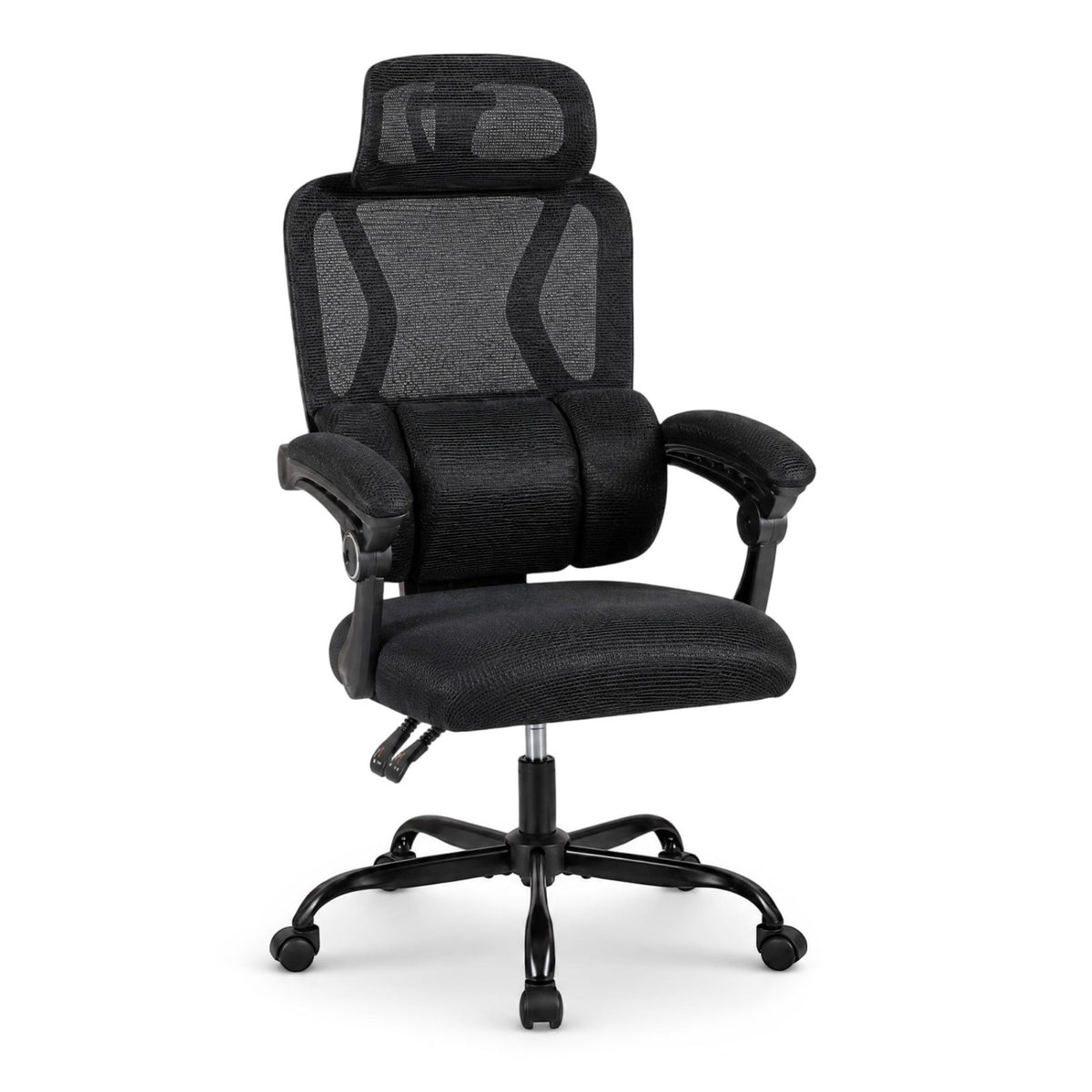 Ergonomic Office Computer Mesh Chair with High Back Adaptive Lumbar Support and 2D Adjustable Headrest