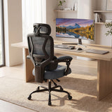 Ergonomic Office Computer Mesh Chair with High Back Adaptive Lumbar Support and 2D Adjustable Headrest