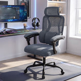 Ergonomic Office Computer Mesh Chair with High Back Adaptive Lumbar Support and 2D Adjustable Headrest