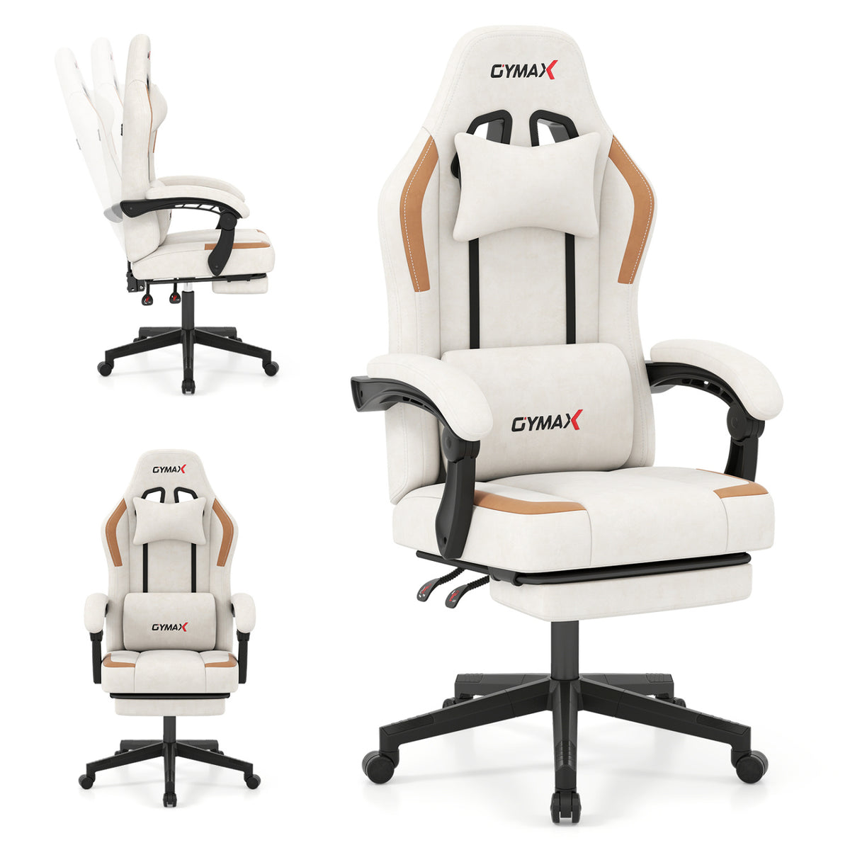 Ergonomic Video Game Chair with Headrest for Home Office