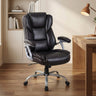 Executive Office Chair Leather Ergonomic Computer Desk Chair with Padded Seat and Armrests