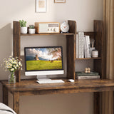 Expandable Desk Bookshelf with Open Cubes and Desktop Display Rack