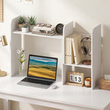 Expandable Desk Bookshelf with Open Cubes and Desktop Display Rack