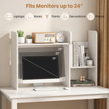 Expandable Desk Bookshelf with Open Cubes and Desktop Display Rack