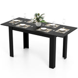 Extendable Dining Table for 4-8 People 47"-62" Large Rectangular Kitchen Table