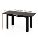 Extendable Dining Table for 4-8 People 47"-62" Large Rectangular Kitchen Table