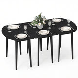Extendable Dining Table Set with 2 Half-Round and 1 Rectangular Tables