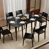 Extendable Dining Table Set with 2 Half-Round and 1 Rectangular Tables