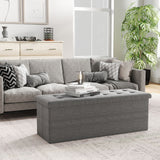 Fabric Folding Storage with Divider Bed End Bench