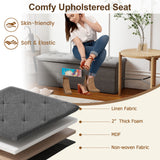 Fabric Folding Storage with Divider Bed End Bench