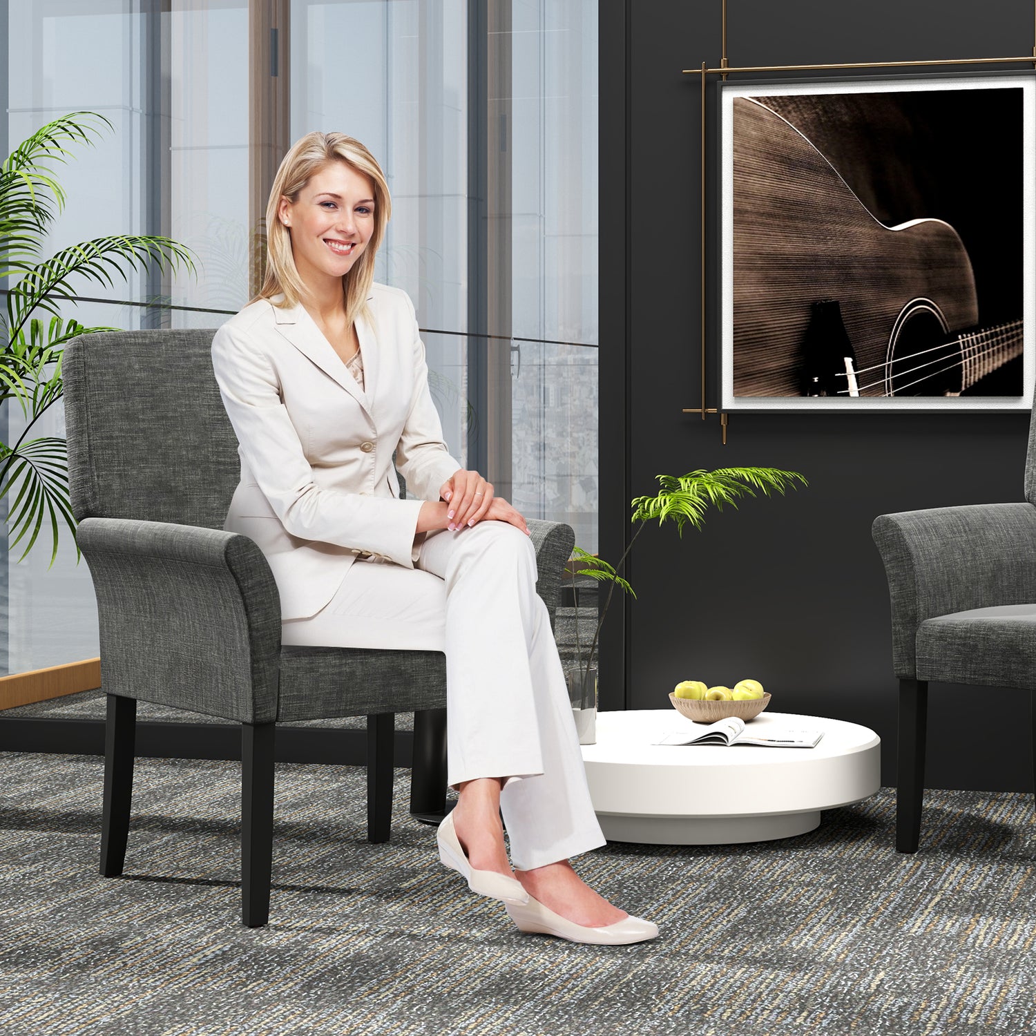 Executive Guest Chair Reception Waiting Room Arm Chair