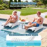 Fade-Resistant Outdoor Lounger with Contoured Shape for Deck Poolside