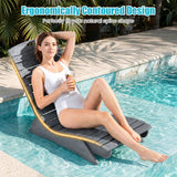Fade-Resistant Outdoor Lounger with Contoured Shape for Deck Poolside