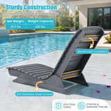 Fade-Resistant Outdoor Lounger with Contoured Shape for Deck Poolside