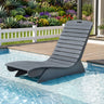 Fade-Resistant Outdoor Lounger with Contoured Shape for Deck Poolside