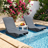 Fade-Resistant Outdoor Lounger with Contoured Shape for Deck Poolside