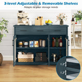 Farmhouse Buffet Sideboard 3-Door Kitchen Storage Cabinet with 2 Drawers