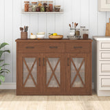 Farmhouse Buffet Sideboard 3-Door Kitchen Storage Cabinet with 2 Drawers