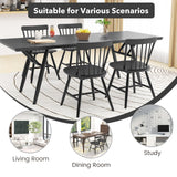 Farmhouse Kitchen Chair Set of 2 with Rubber Wood Frame