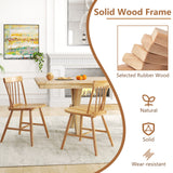 Farmhouse Kitchen Chair Set of 2 with Rubber Wood Frame