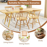 Farmhouse Kitchen Chair Set of 2 with Rubber Wood Frame
