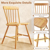 Farmhouse Kitchen Chair Set of 2 with Rubber Wood Frame