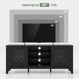Farmhouse TV Stand for TVs Up to 65 Inches 4 Adjustable Shelves