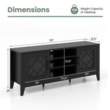 Farmhouse TV Stand for TVs Up to 65 Inches 4 Adjustable Shelves