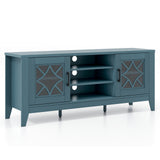 Farmhouse TV Stand for TVs Up to 65 Inches 4 Adjustable Shelves