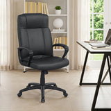 Faux Leather Office Chair Computer Desk Chair with Rocking Function