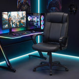 Faux Leather Office Chair Computer Desk Chair with Rocking Function