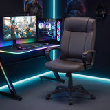 Faux Leather Office Chair Computer Desk Chair with Rocking Function