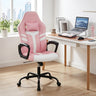 Faux Leather Upholstered Office Chair with Removable Head Pillow and Rocking Function