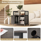 File Cabinet on Wheels with Charging Station and Cable Management Hole
