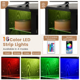 Fireplace Corner TV Stand with LED Lights and Smart APP Control for 50 Inches TV