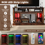 TV Stand with LED Lights and Remote Control