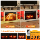 Fireplace TV Stand with Remote Controls and Thermostat for TVs Up to 50 Inch