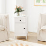 Flip Top End Table with Charging Station USB Ports Outlets and Drawer