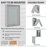 Wall Mounted Fold-Out Convertible Floating Desk Space Saver
