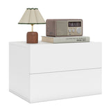 Floating Nightstand with 2 Storage Drawers Wall Mounted for Bedroom