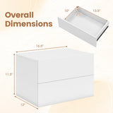 Floating Nightstand with 2 Storage Drawers Wall Mounted for Bedroom