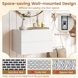Floating Nightstand with 2 Storage Drawers Wall Mounted for Bedroom