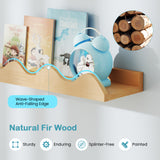 Kids Bookshelf Set of 4 Wall-Mounted Picture Ledge Shelf