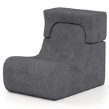 Floor Chair Lazy Sofa with Detachable Headrest